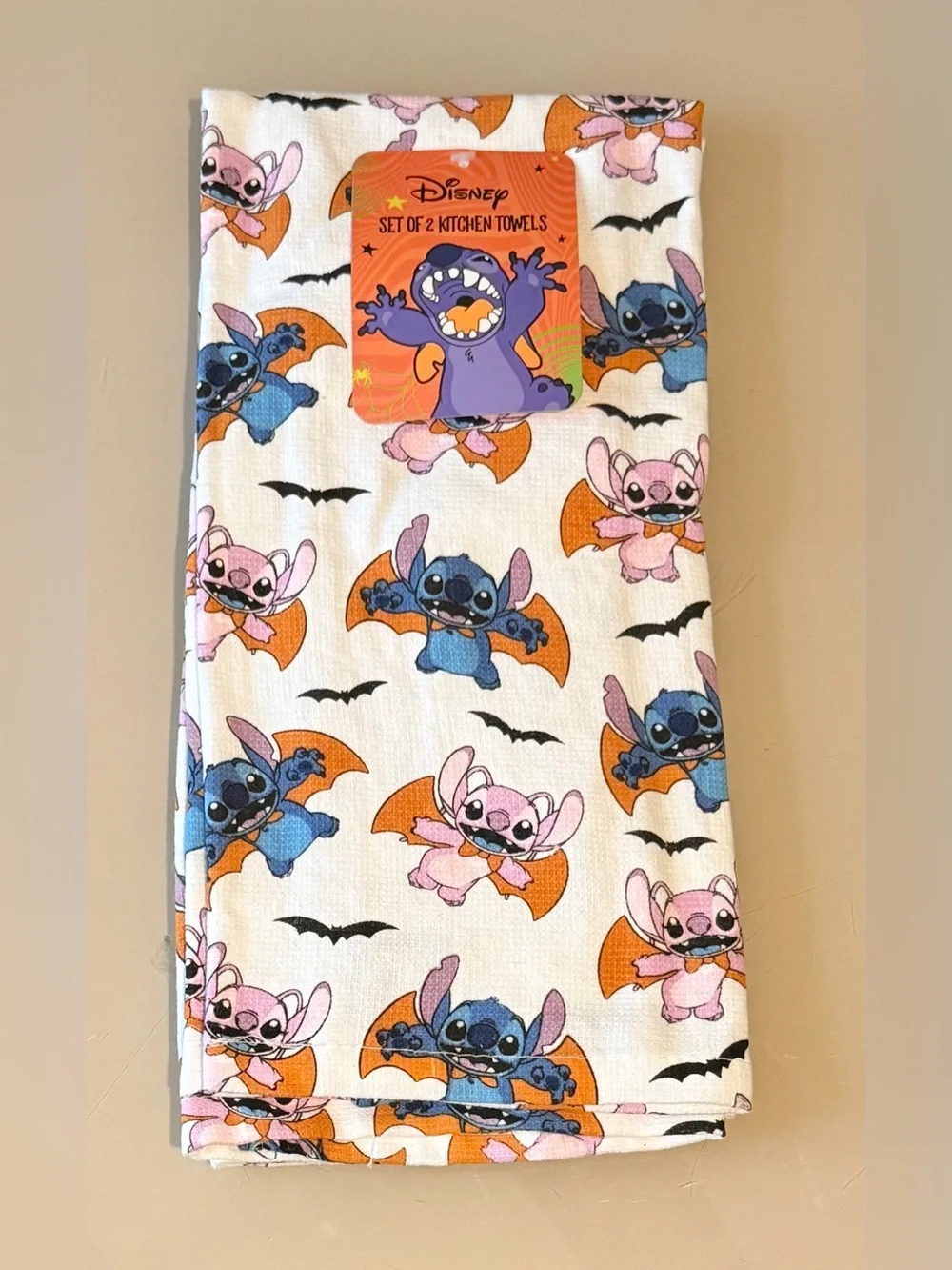 Disney Halloween Stitch Set of 2 Kitchen Towels